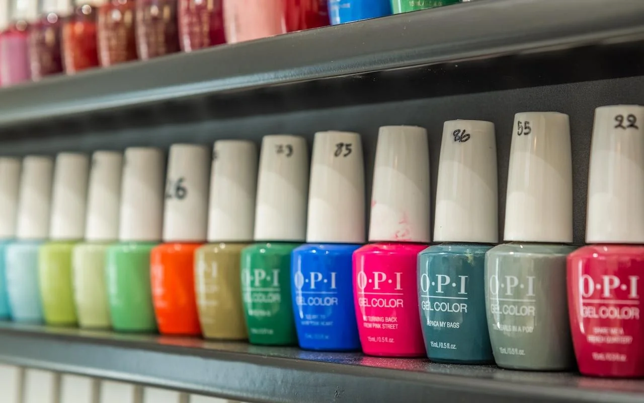 OPI nail polish collection display