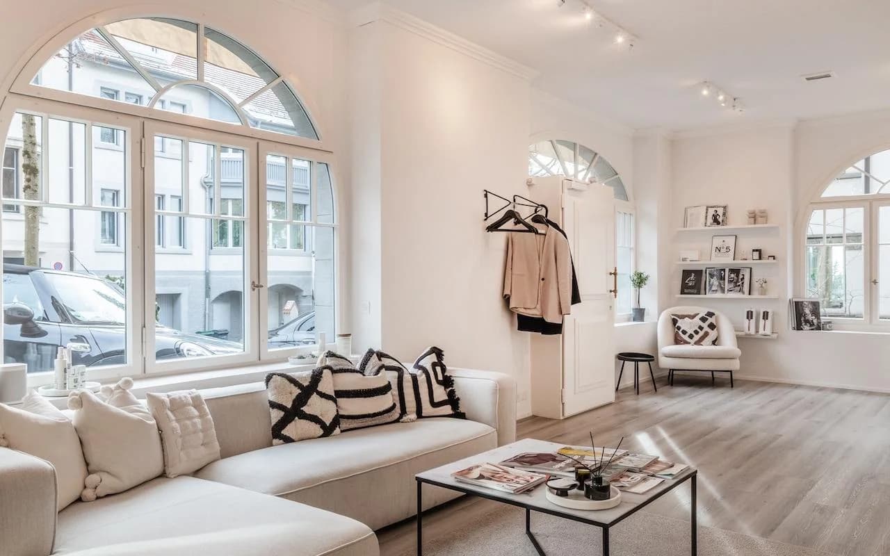 Elegant reception area with minimalist design