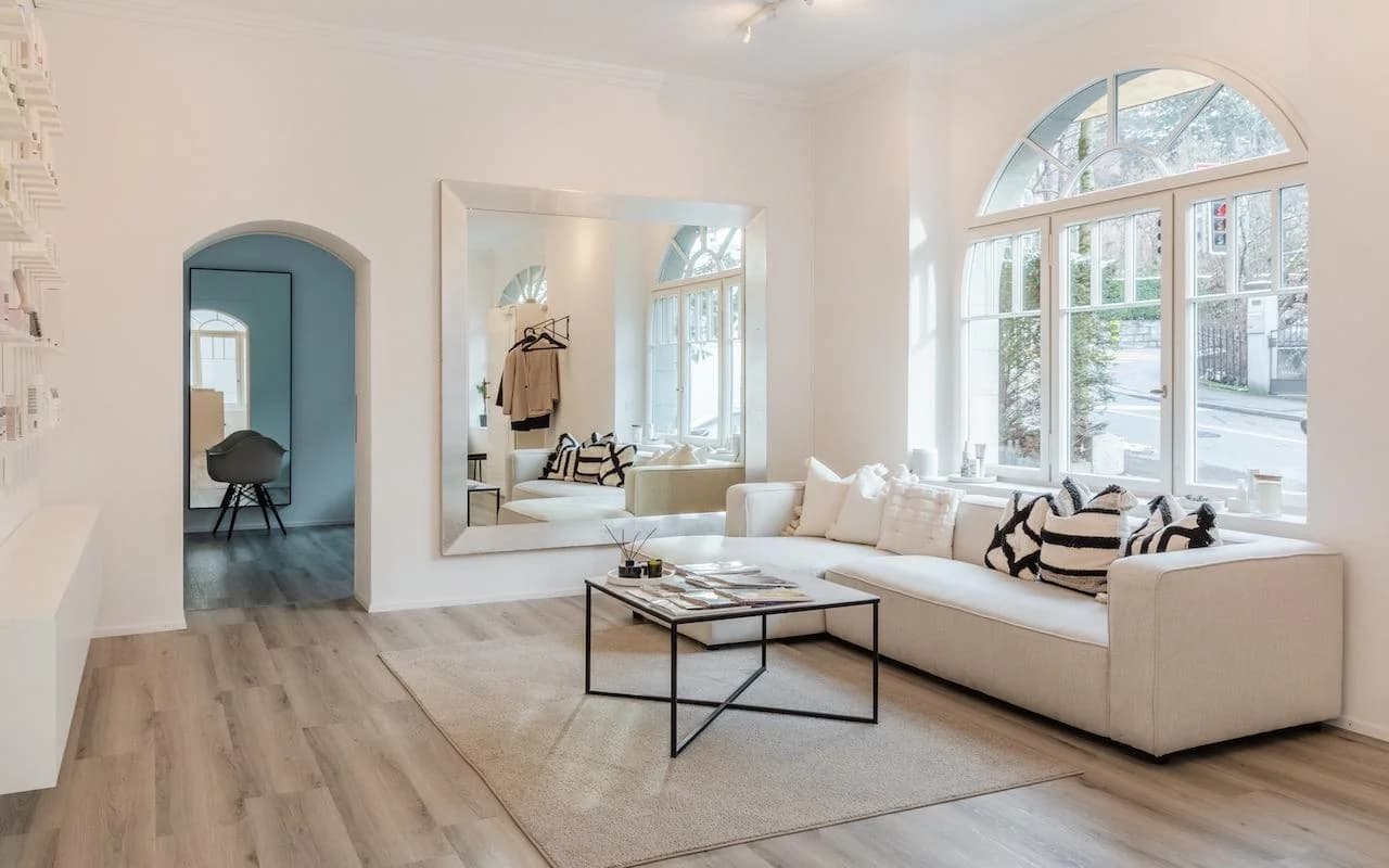 Modern and elegant salon interior